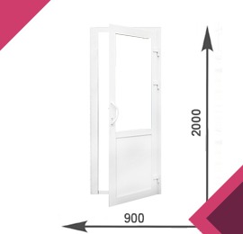 Входная дверь одностворчатая 80 система 900x2000